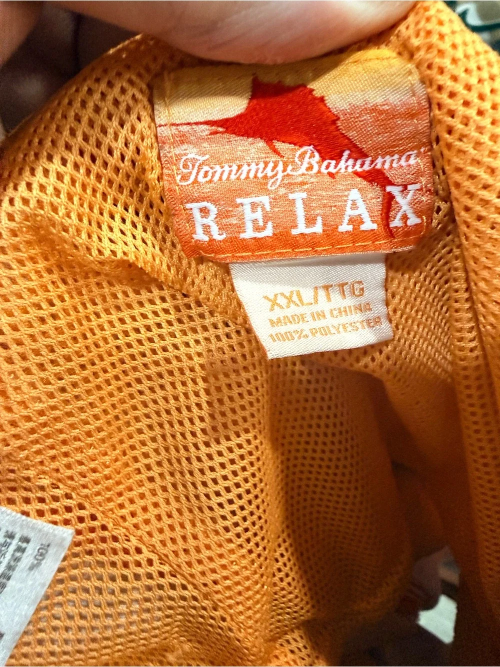 Tommy Bahama Relax Orange Plaid Men’s Swim Trunks size XXL